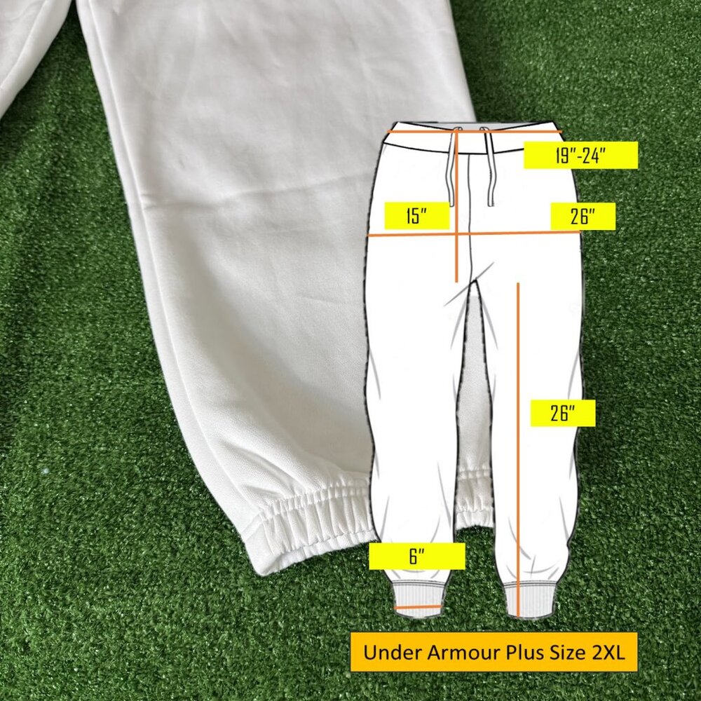 Under Armour Essential Fleece Solid White Jogger … - image 3